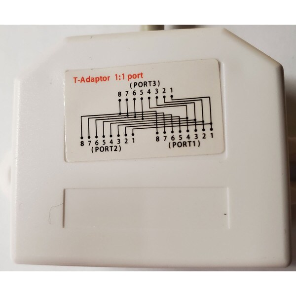 Main product image for 10/100 BaseT 1P/2J Type 7 Wiring Splitter, Pigtail Typ 74649